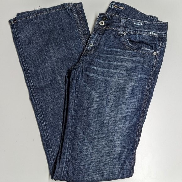 Miss Me Jeans Women 30 Bootcut Snakeskin Pocket Patches Whiskers 2-Button Zip - Picture 3 of 10